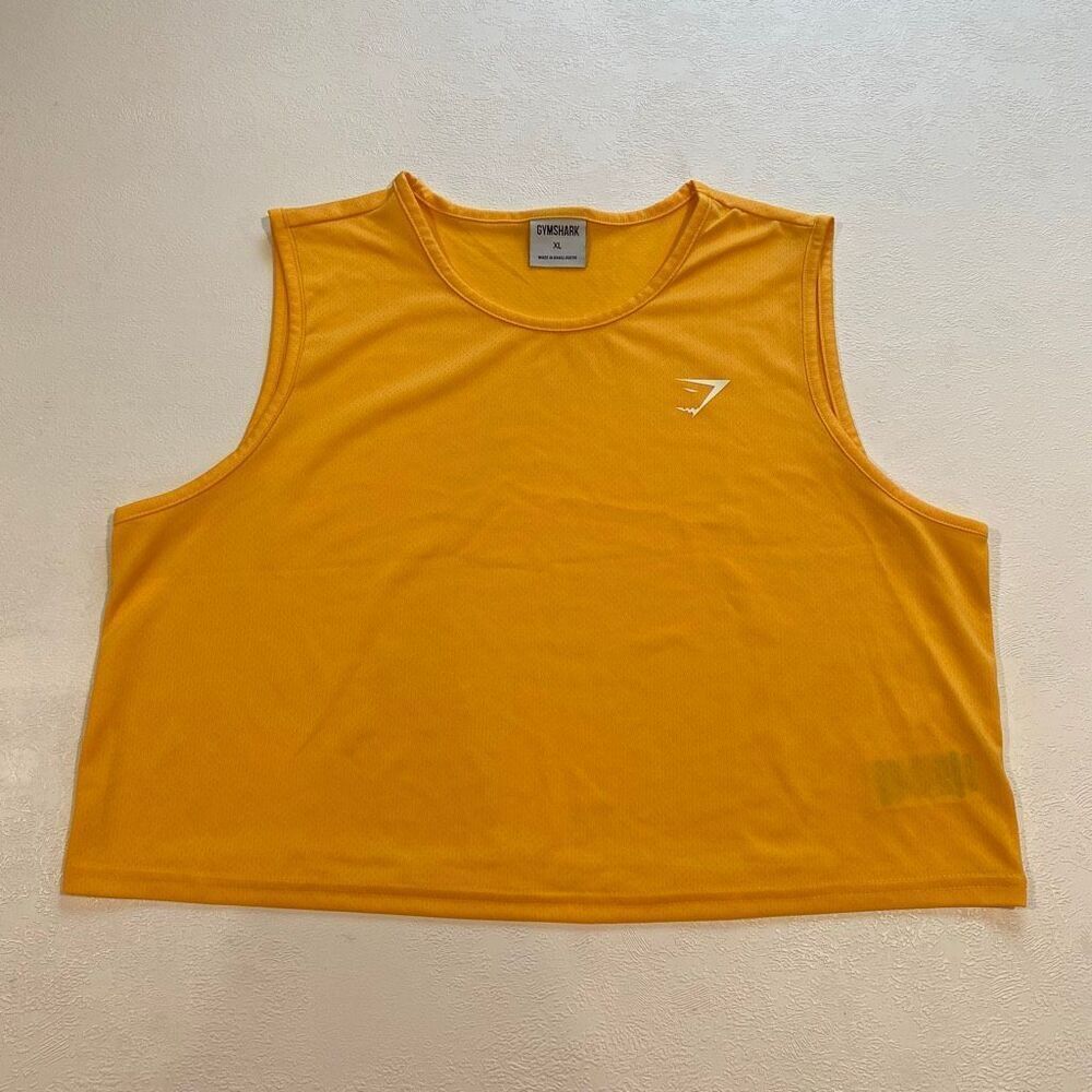 Gymshark Apricot Sleeveless Crop Tank Top Workout Gym Shirt Size XL - Picture 3 of 11